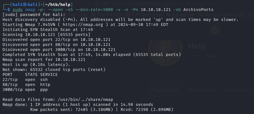 nmap puertos abiertos