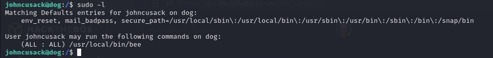 sudo l