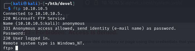ftp anonymous
