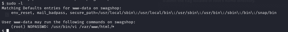 sudo -l