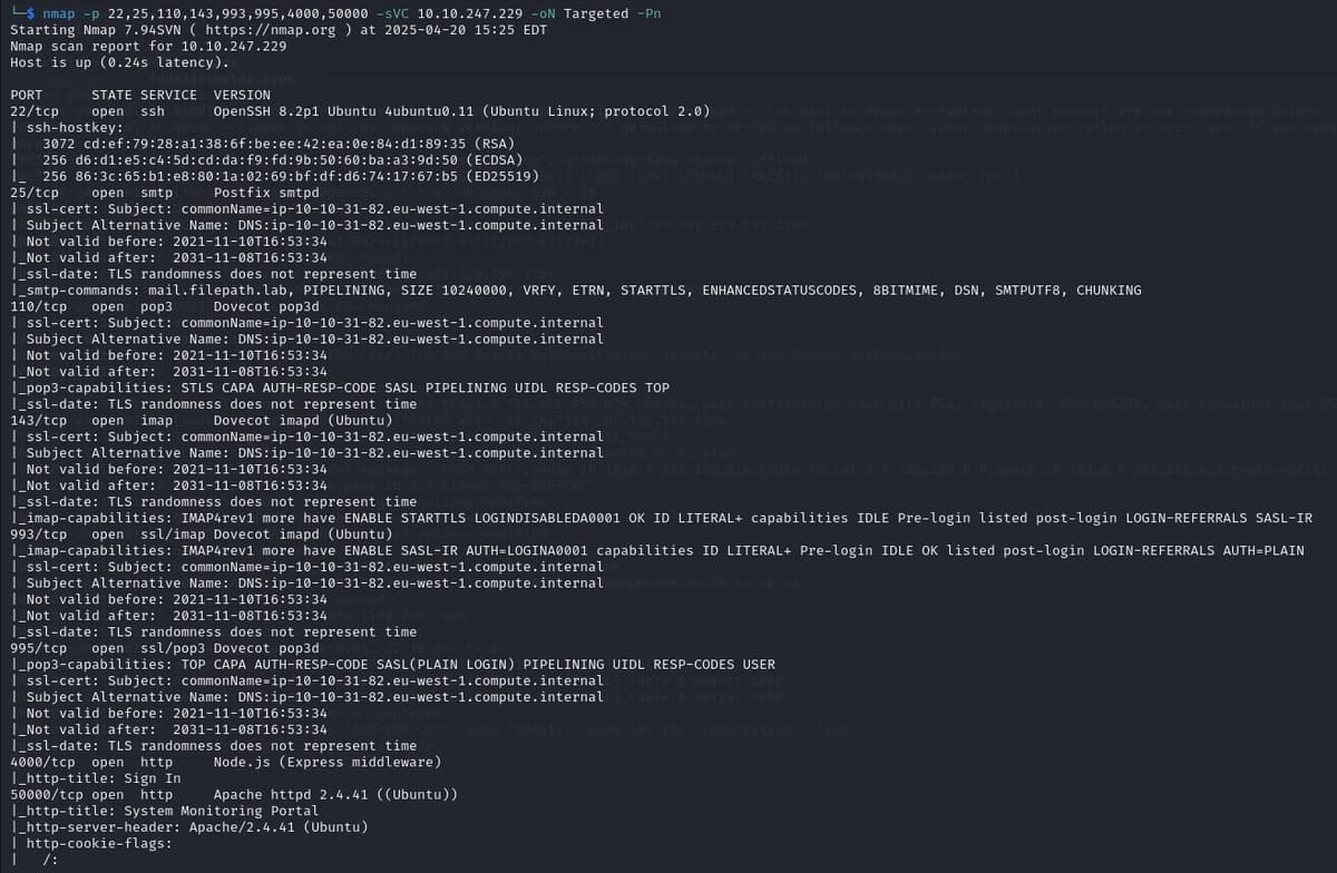 nmap info puertos