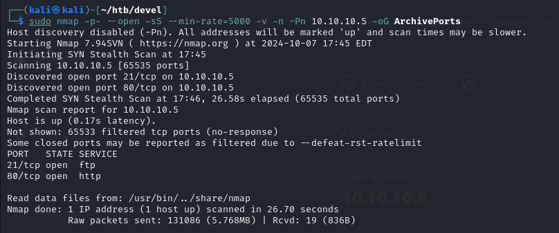 nmap puertos